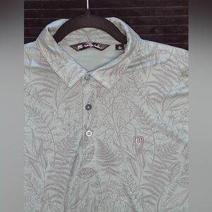 Travis Mathew Light Green Botanical Polo